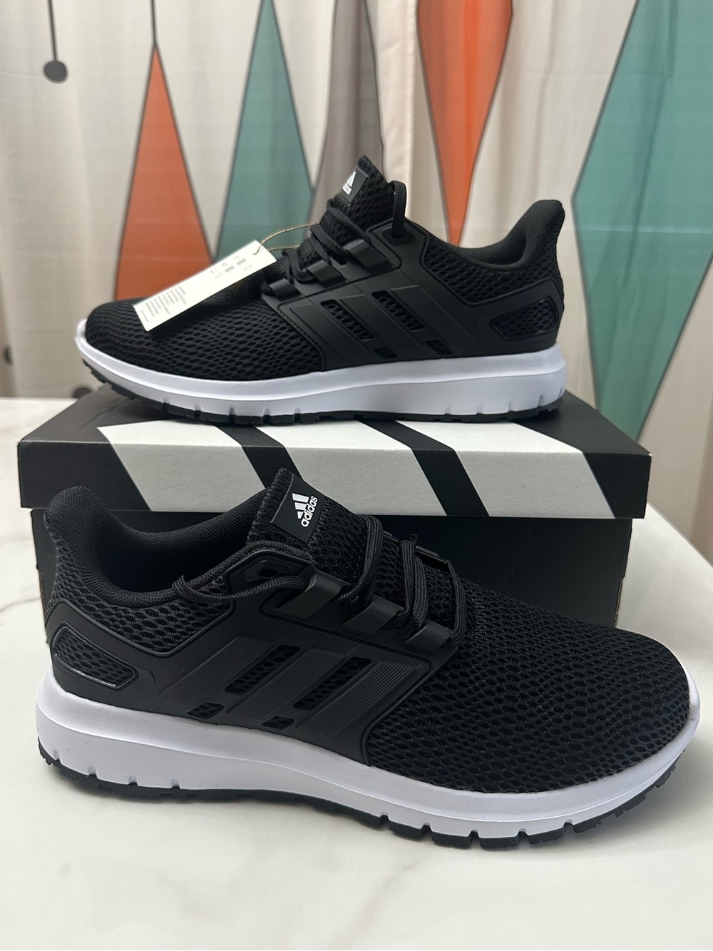 adidas Mens Ultimashow Sneakers Black Mesh Athletic Sneakers